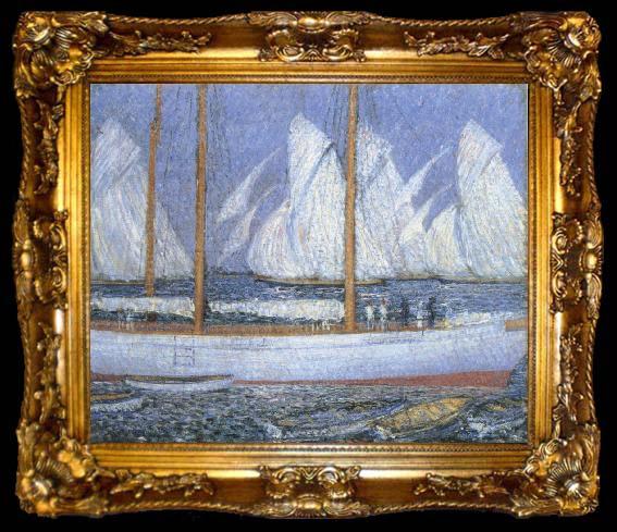 framed  Philip Wilson Steer A Procession of Yachts, ta009-2